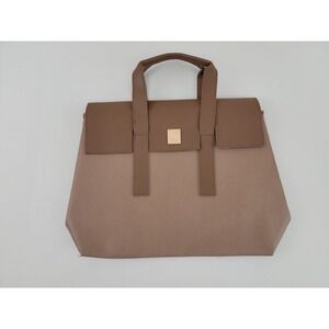 Tanger Outlets Womens Large Shopping Tote Purse Bag NWOT Tan and Brown NEW